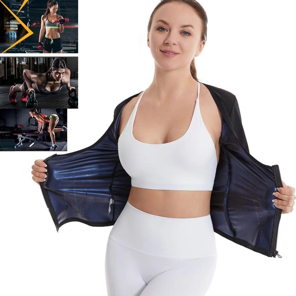 Short Sleeve Women Sauna Suits Heat Trapping Compression Shapewear Fat Burning Fitness clothes  Gym