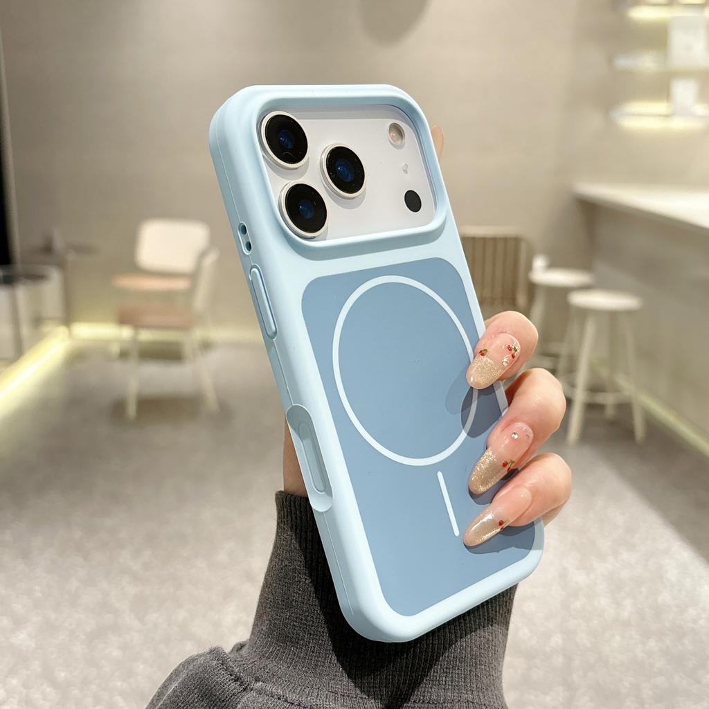 Luxury Hit Color Liquid Silicone Soft Phone Case For iPhone 17 Air 16 15 14 13 Pro Max Plus For MagSafe Charge Magnetic Cover