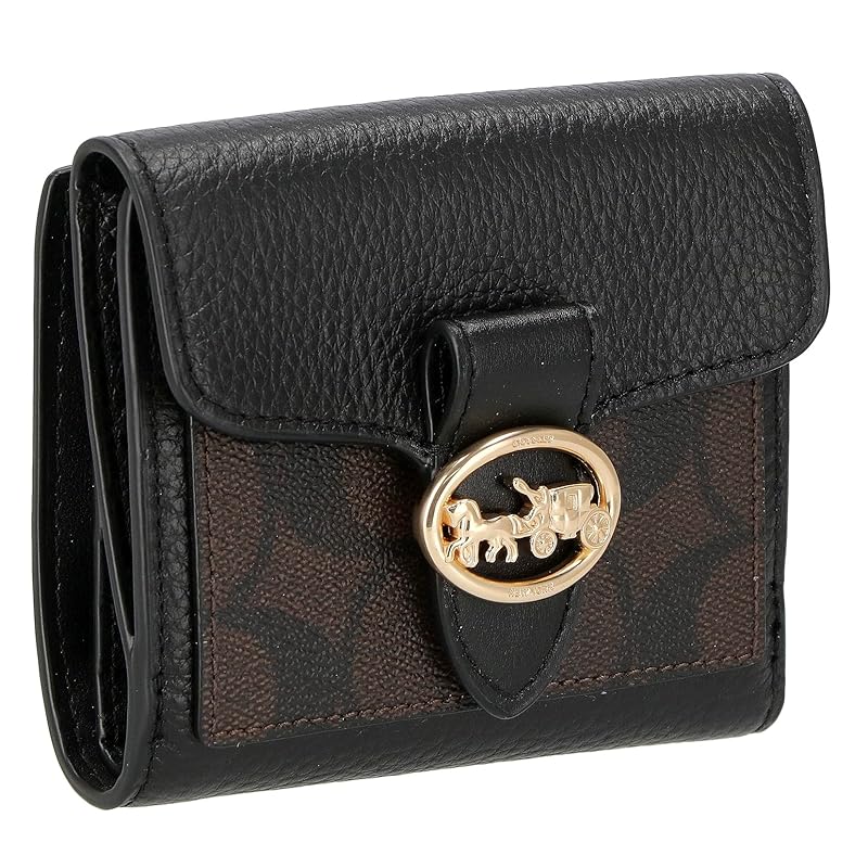 

[coach] bifold wallet 7250 signature ladies Im/Brown/Black [product]