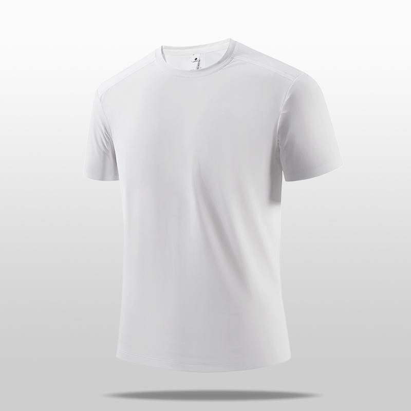 

Men s Ice Silk T-shirt Short Sleeve Quick-drying T-shirt Short Sleeve Ice Silk Elastic Splicing Short Sleeve XL білий