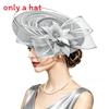 Vintage Flower Embellished Top Hat For Weddings And Costume Parties