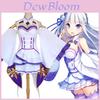 Rezero Kara Hajimeru Isekai Seikatsu Emilia Elf Cosplay Costume Complete Set