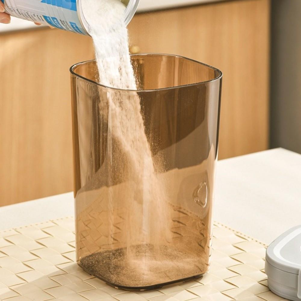 Coffee Bean Can Milk Powder Jar Box with Scraper Spoon Airtight Container Food Sealed Box  for Kids