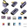 Pack of 6pcs USB C Female To Male Right Angle/Straight End Connector Adapter 40Gbps Speed 100W Fast Charging Converter