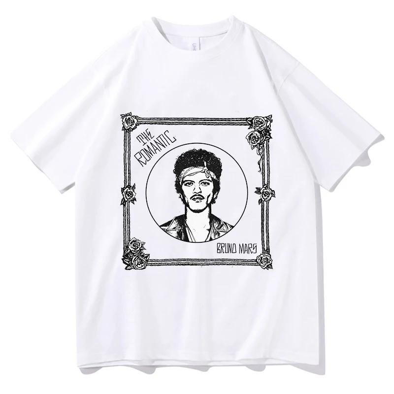 Bruno Mars I Just Might Print T-shirt The Romantic Tshirts Short Sleeve Cotton Soft Men T Shirt O-neck Unisex Tees Streetwear S чёрный