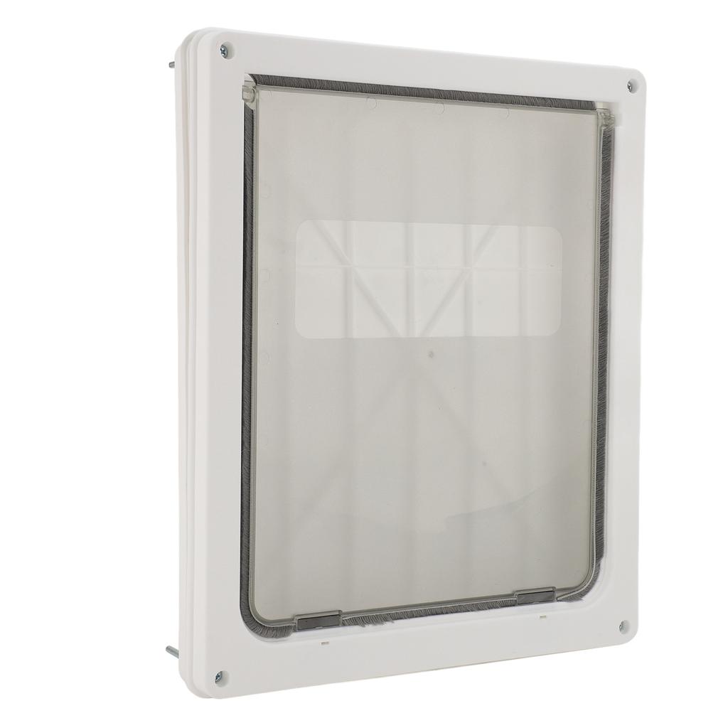 Pet Flap Door Noiseless 2 Way Weather Resistant Interior Exterior Cat Dog Door for Pet Crate