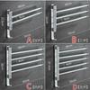 Bathroom Kitchen Wall-mounted Towel Polished Rack Holder Hardware Stainless Steel Punch Free Foldable Rotating Towels Racks