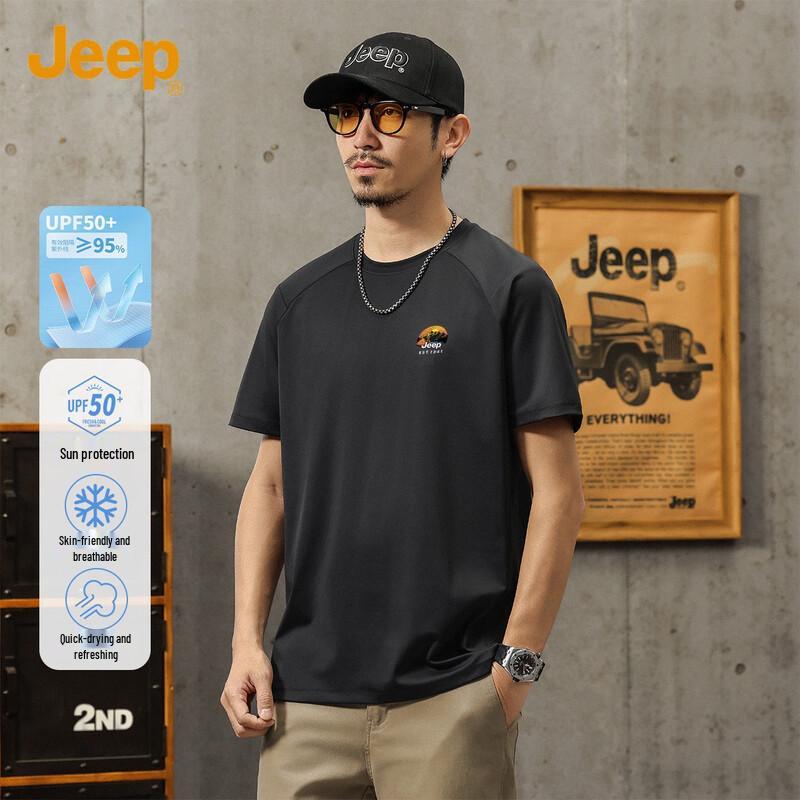 JEEP Men s Quick-Dry UV Protection Short Sleeve T-Shirt 4XL