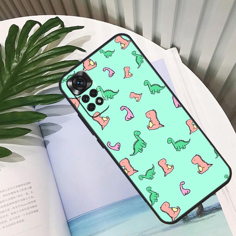 Cute Dino Aesthetic Dinosaur Funda For Xiaomi Redmi Note 14 13 10 11 12 15 Pro Plus Case For Redmi 15 13C 12C 10C 14C 15C