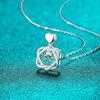 D Color 0.5ct GRA Moissanite Necklace for Women  Sparkling Simulated Diamond Pendant Beating Heart S925 Silver Fine Jewelry Gift