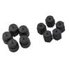 10Pieces Universal AC Fittings Black Rubber Valve Core Cap Port Kit Car Air Conditioning Repair Accessory for R134a and R1234yf
