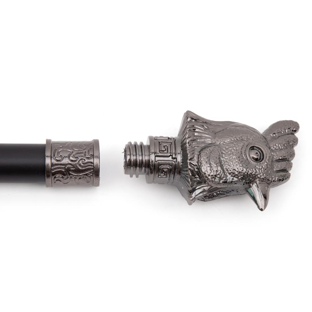 Silver Chicken Rooster Head Animal Fashion Walking Stick Decorative Cospaly Vintage Party Fashionable Walking Cane Crosier 93cm