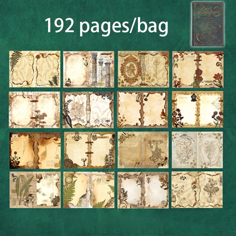 192pz Blocco Scrivibile Vintage per Timbri Cancelleria Decorazione Diario Materiale Artistico Cancelleria per Journaling