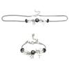 Star Crucifix Charm Beaded Design Necklace Lightweight Adjustable Zinc Alloy Bracelet Wristband For Fashion Enthusiast