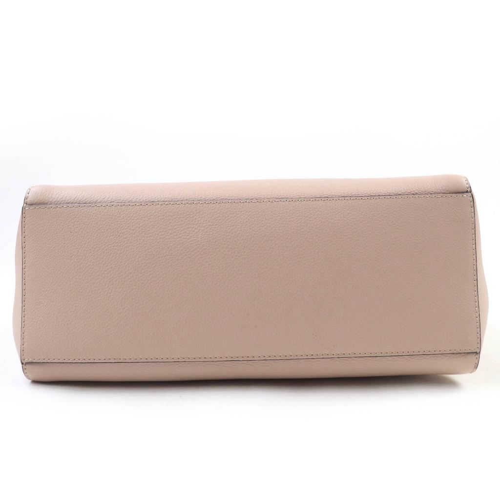 Bally Shoulder Bag SOMMET ZIP Leather 2WAY Handbag Pink Beige Leather Women Used