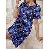 Women's Soft Short Sleeve Nightgown Floral Print Pajama Dress Women'S Short-Sleeved Dresses Y2k Ladies Clothes Casual Party Wear