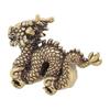 Brass Ornament Vintage Brass Delicately Crafted Desktop Dragon Hard Texture Home Crafts Desk Animal Decor 62*45mm