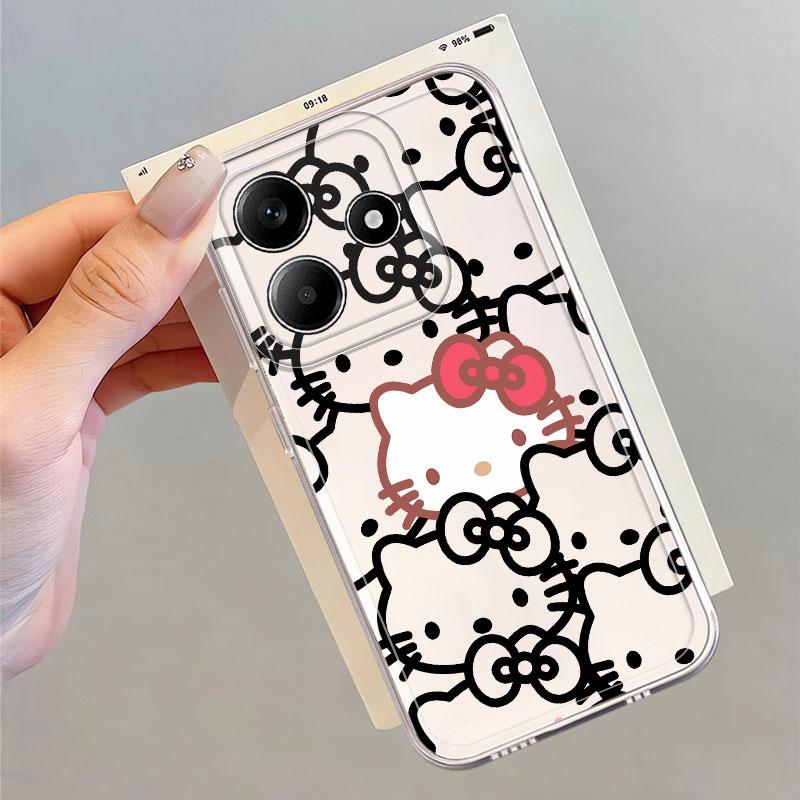 Soft Phone Cover Case for Xiaomi Redmi Note 14 Pro Plus 11 12S 10S 9 10 12 13C A4 Note 13 14C 11S Cute Hello Kitty