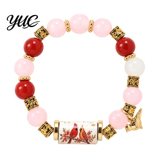 Daily Wear Fashion Accessory Stretch Deer Beaded Bracelet, Retro Animal Bead Owl Bull Skull Casual Jewelry Elastic Boho Bracelet for Women,