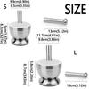 Sturdy Mortar and Pestle Double Stainless Steel Pill Crusher Comfy Grip Spice Grinder  Household