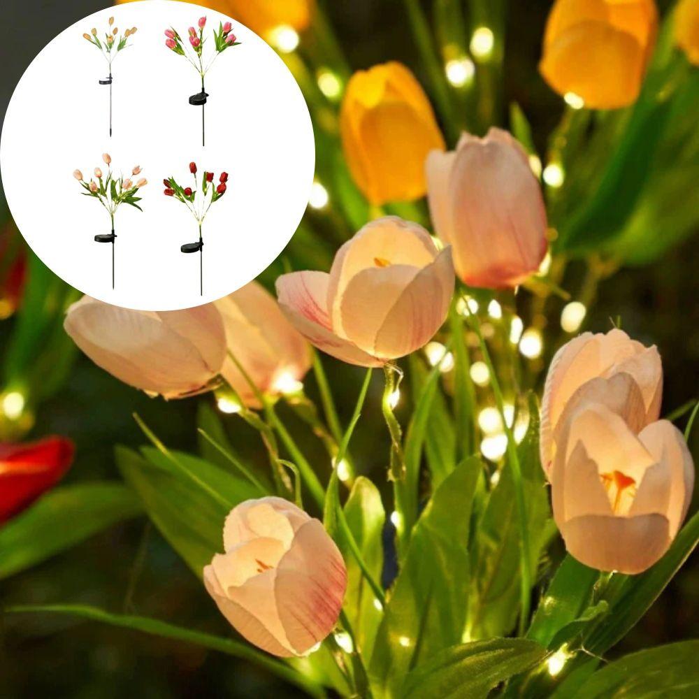 LED Lights Solar Garden Lights 7 Head Tulip Flower Solar Tulip Flower Lights Balcony