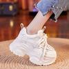 New 9cm Height Increasing Dad Shoes Ladies Spring Casual Sneakers Thick Soled Women's Shoes Trendy Comfortable Footwear
