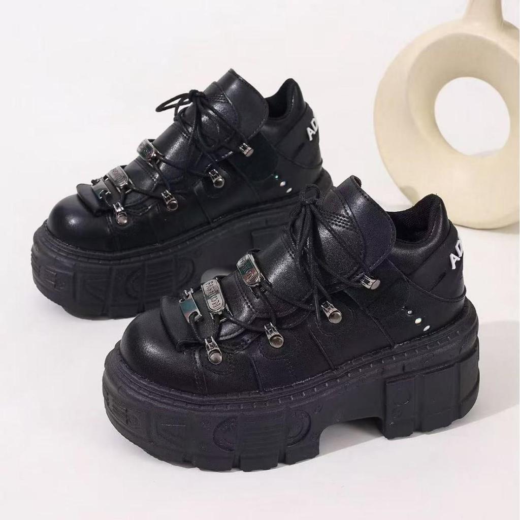 Black Daddy Shoes Platform Women's Shoes Heavy Metal Personality Gothic Punk Boots Women