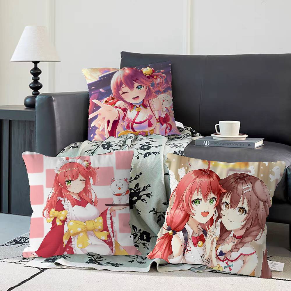 Anime Hololive Sakura Kissenbezug Dekokissen Sofa Heimdeko Hülle Kissenbezüge