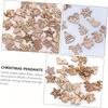 100PCS Christmas Mini Wooden Decorations, Wooden Christmas Paper Cutouts Wooden Pieces, Christmas Wooden Pieces Hanging Decorations