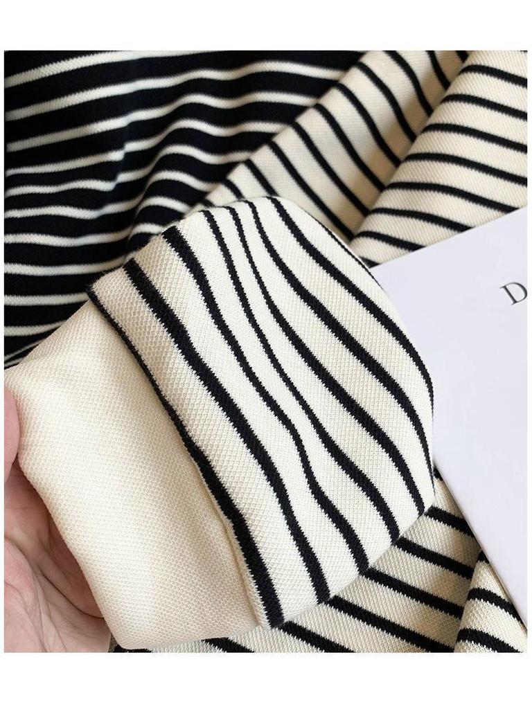 2025 Plus Size Striped Zipper Hoodie for Women - Spring/Autumn Long Sleeve Jacket