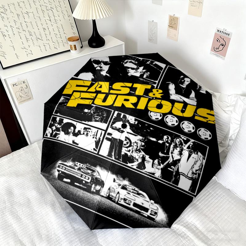 Fast & Furious: Street Racing Automatic Umbrella - Suitable Travel Portable Umbrella Outdoor sun shading umbrella Suitable For All Seasons