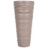 Pot with Inner Container, Mocha, 18/45 L, Pp, Stripes
