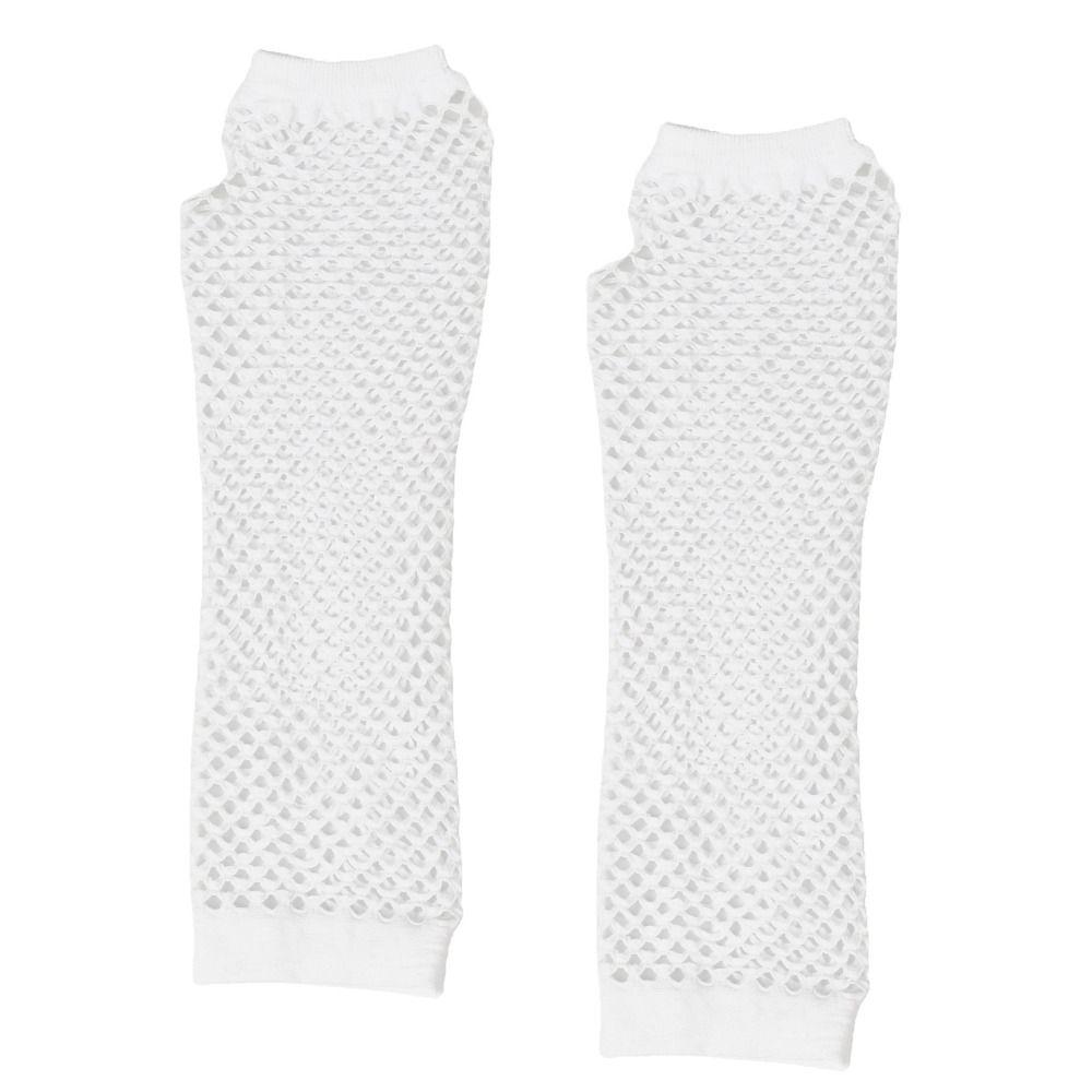 Half Finger Women's Fishnet Gloves Punk Style Girl's Long Gloves Punk Fingerless Gloves For Women