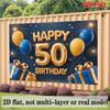 Party-Hintergrund 50. Geburtstag Ballon Flache Banner Goldene Feiern Hochzeitsbegeisterte Fotokabinen-Hintergrund Haustür-Dekoration