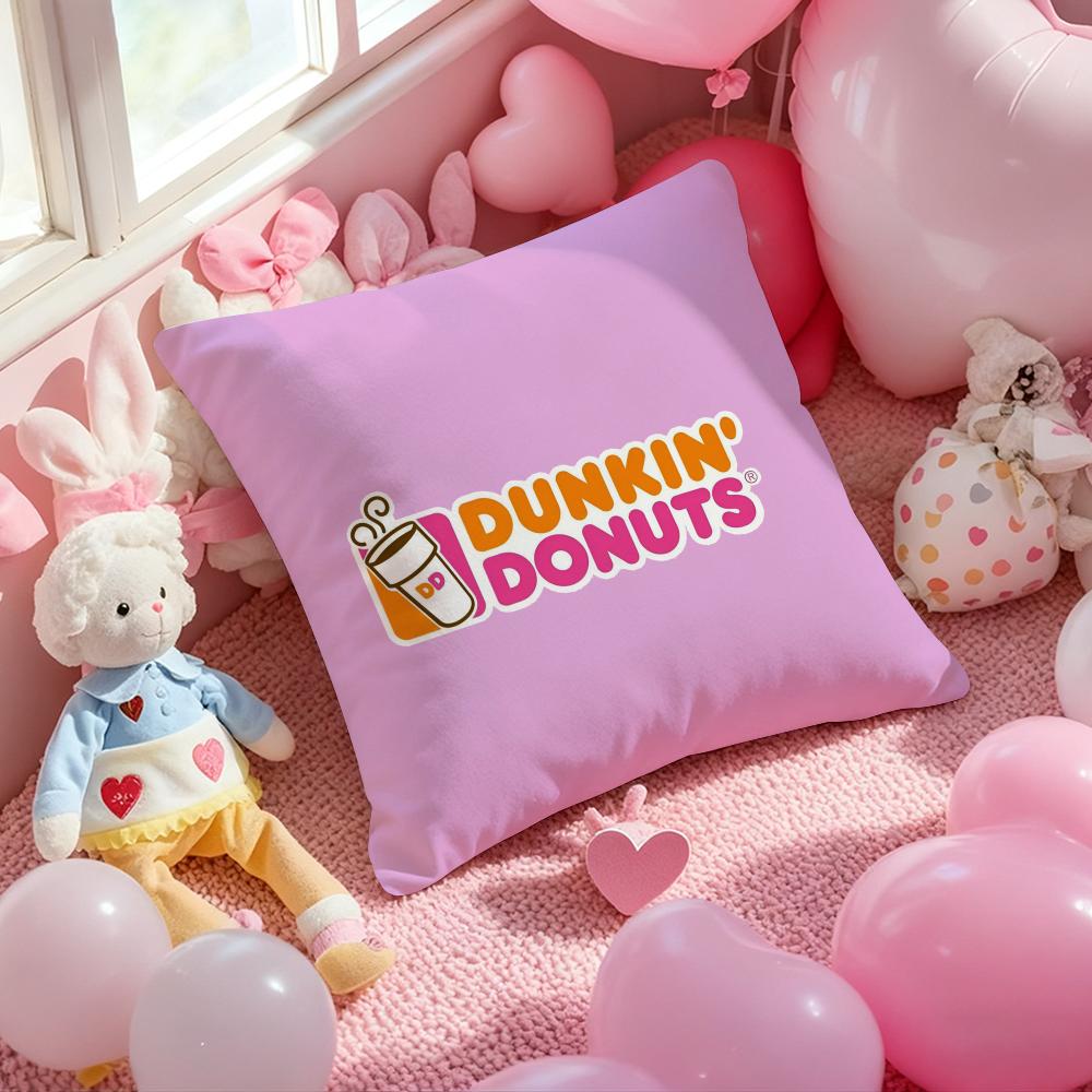Dunkin' Donuts Cushion Cover Pattern Printed Pillowcase For Living Room Sofa Cushion Cover & Bedroom Decor
