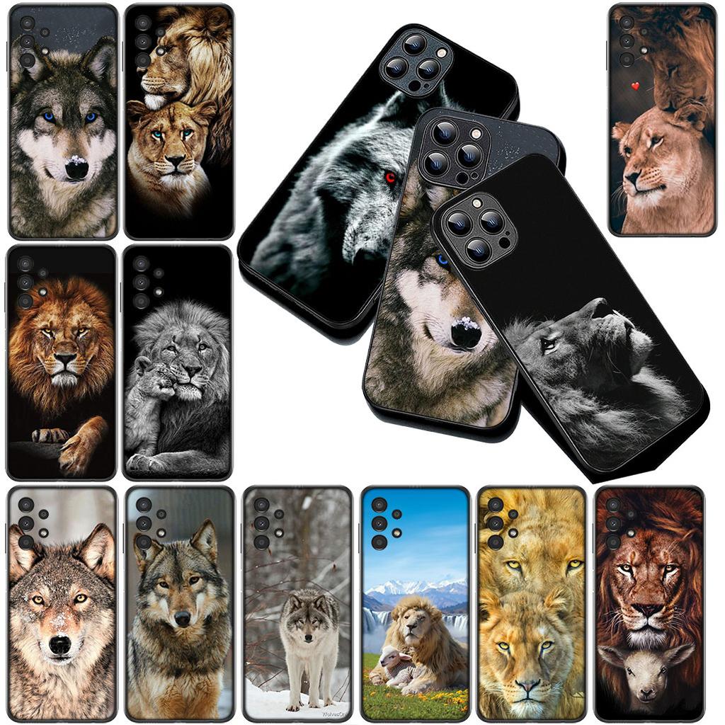 Casing for Motorola Moto G55 G45 G75 G85 G35 Edge 50 30 Fusion 40 NEO Ultra Pro Phone Cover Soft Case Lion Stalking Wolf Art