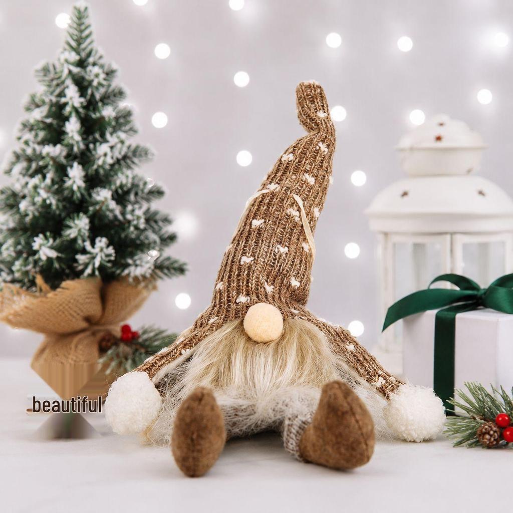 Luminous Gnome Plush Doll Christmas Decoration with Long Legs