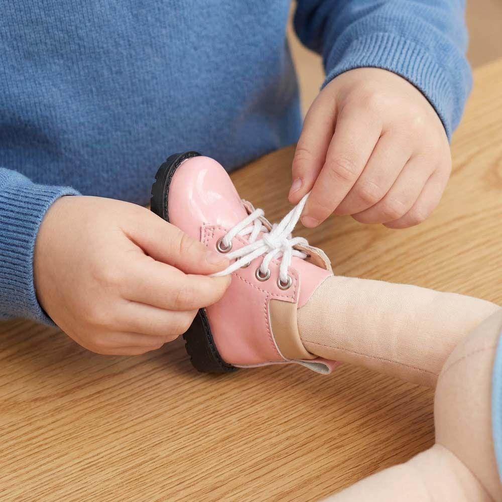 1 Pair Lightweight Doll PU Leather Shoes PU Leather 20cm Doll Leather Boots  Kids Gifts