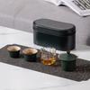 Elegant Portable Ceramic Travel Tea Set with Gaiwan