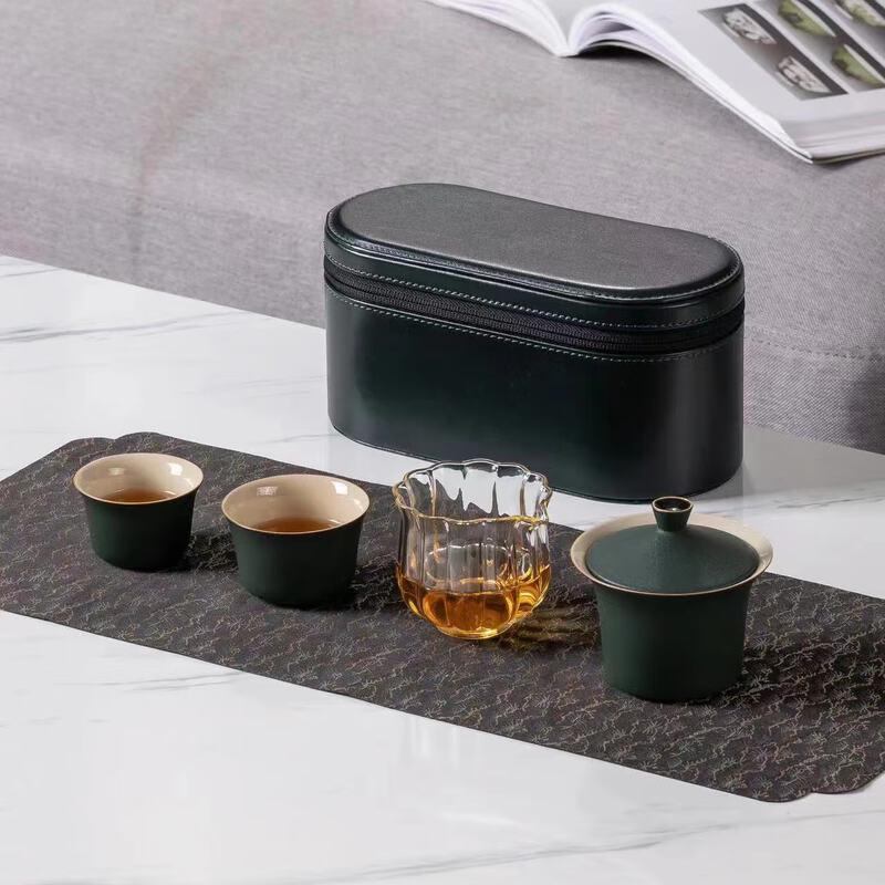 Elegant Portable Ceramic Travel Tea Set