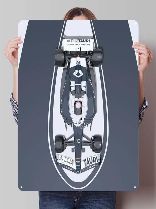 Yuki Tsunoda Racer Posters F1 Racing Metal Signs Decor for Room Decoration Custom Tin Plates for Wall Art Decoration Retro Home