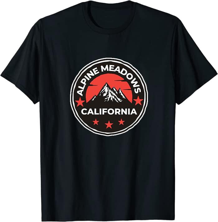 Alpine Meadows Ski Snowboard Mountain California Classic T-Shirt S