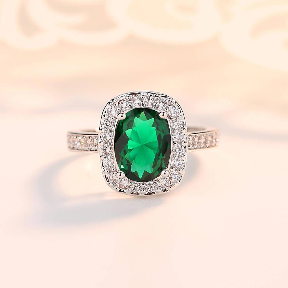 Oval Zircon Ring Living Ring Exaggerated Personality Jewelry Female Open Ring