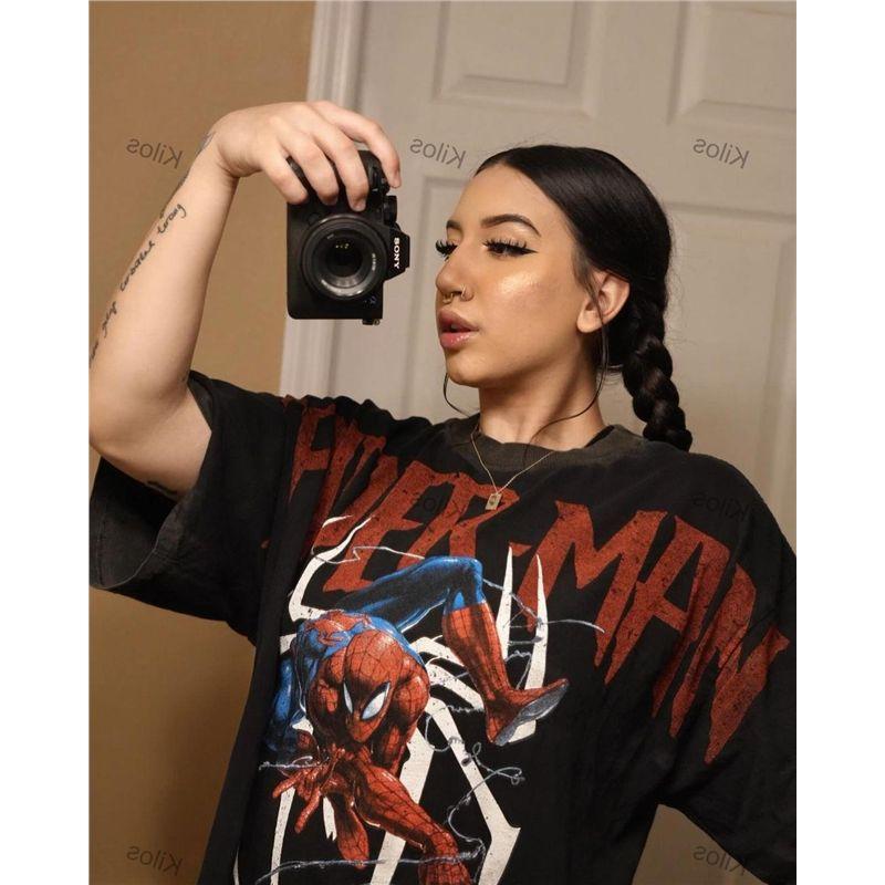 

Men and Women Oversized Darcsport300Regime European and American Spider-Man Plus Spicy Girl Wolf Head American Style Civil Black S