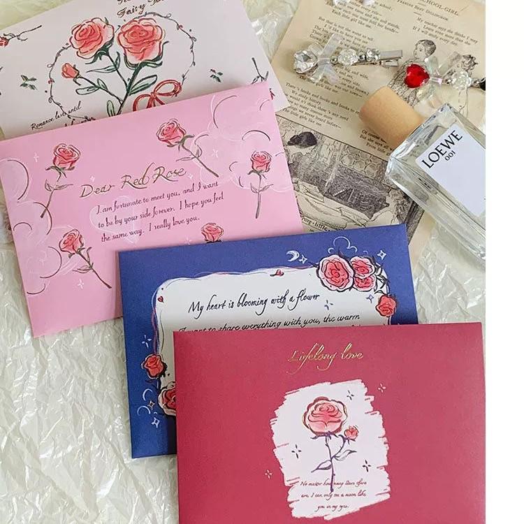 

3D Rose Retro Foldable Greeting Card - Valentine s Day Special