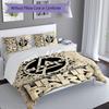 3-teiliges personalisiertes Linkin Park Set, Enthält 1 Bettbezug und 2 Kissenbezüge, Ganzjahres-Schlafzimmerdekoration