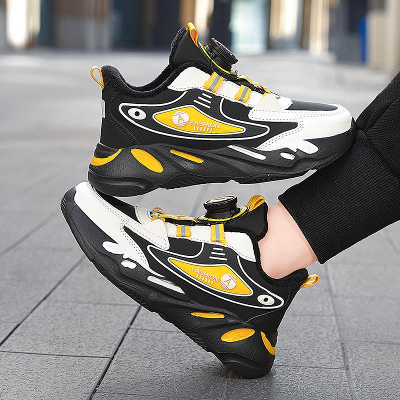 Осенне-зимние детские зимние ботинки короткие плюшевые теплые нескользящие износостойкие — фото 15