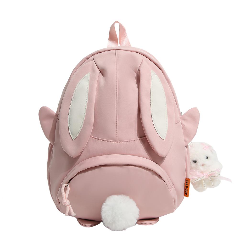 School Bag for Girls, Korean Version Harajuku High School Student Japanese Cute Rabbit Ear Backpack, Campus Versatile Girls' Backpack