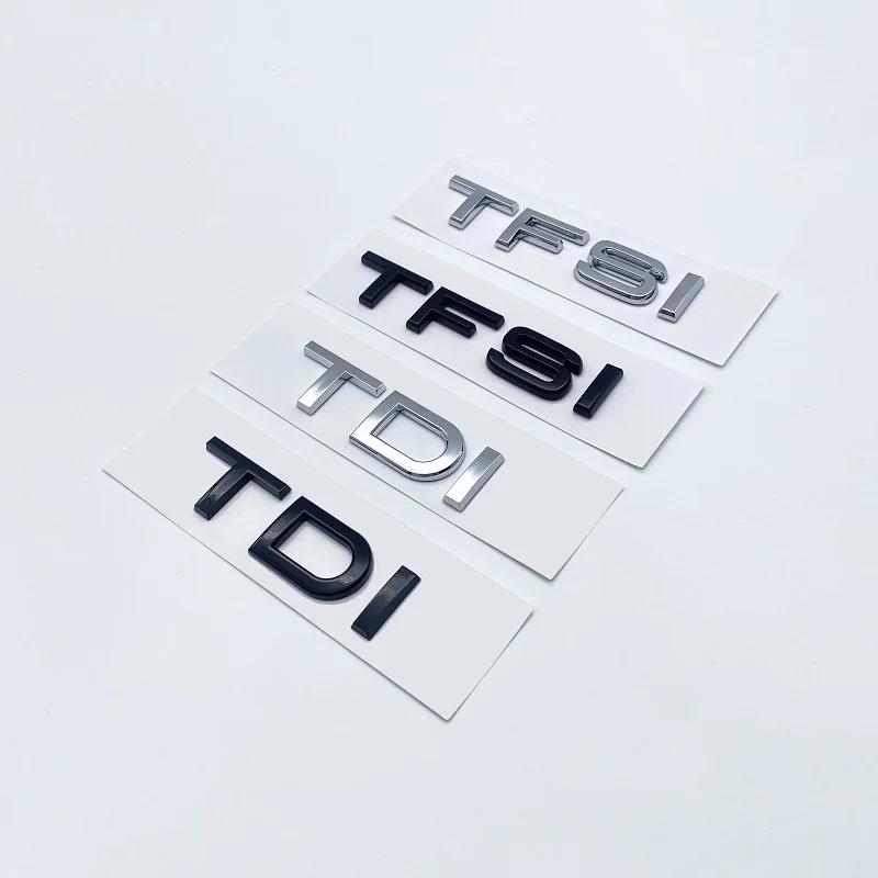 NEW Glossy Black ABS TDI TFSI Car Rear Emblem Sticker for hot A1 A3 A4 A5 A6 A6L A7 A8 S3 S6 Q3 Q5 Q7 TT S RS