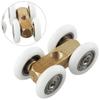 2pcs Shower Door Roller Hanging Pulley Sliding Glass Door Roller Four-Wheel Bathroom Door Track Pulley Replacement Wheels